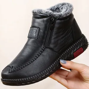 NEW Orthopedic Men's Boots arch Support Warm Waterproof Ankle Boots, Black, Sz 7.5