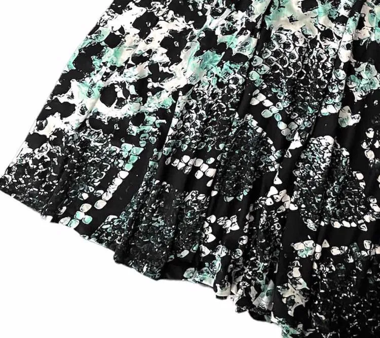 Nicki - Black Green Snake Print