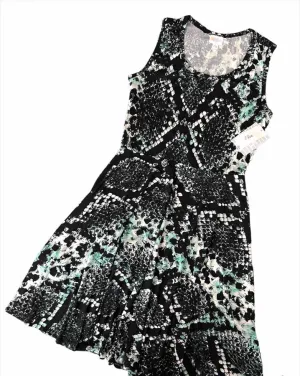 Nicki - Black Green Snake Print