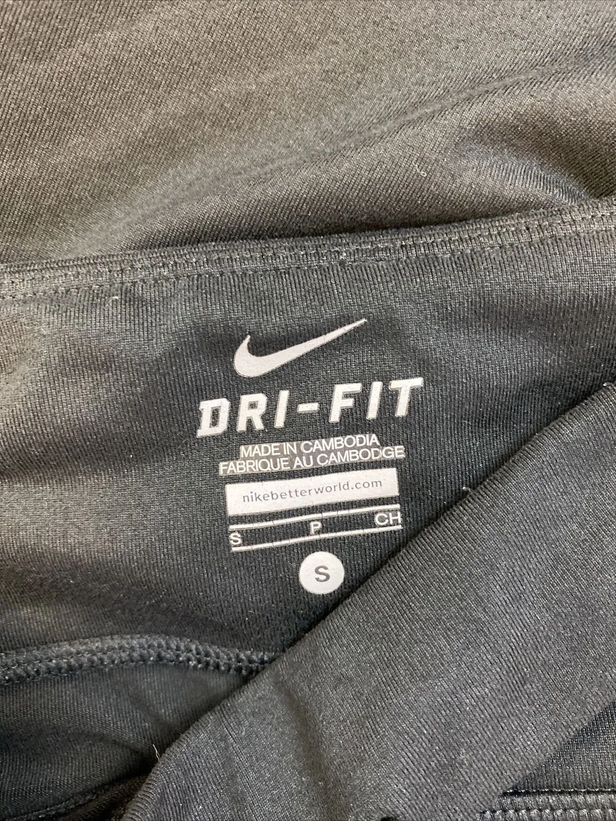 Nike Women's Black Dri-Fit Stretch Cropped Athletic Leggings Sz S