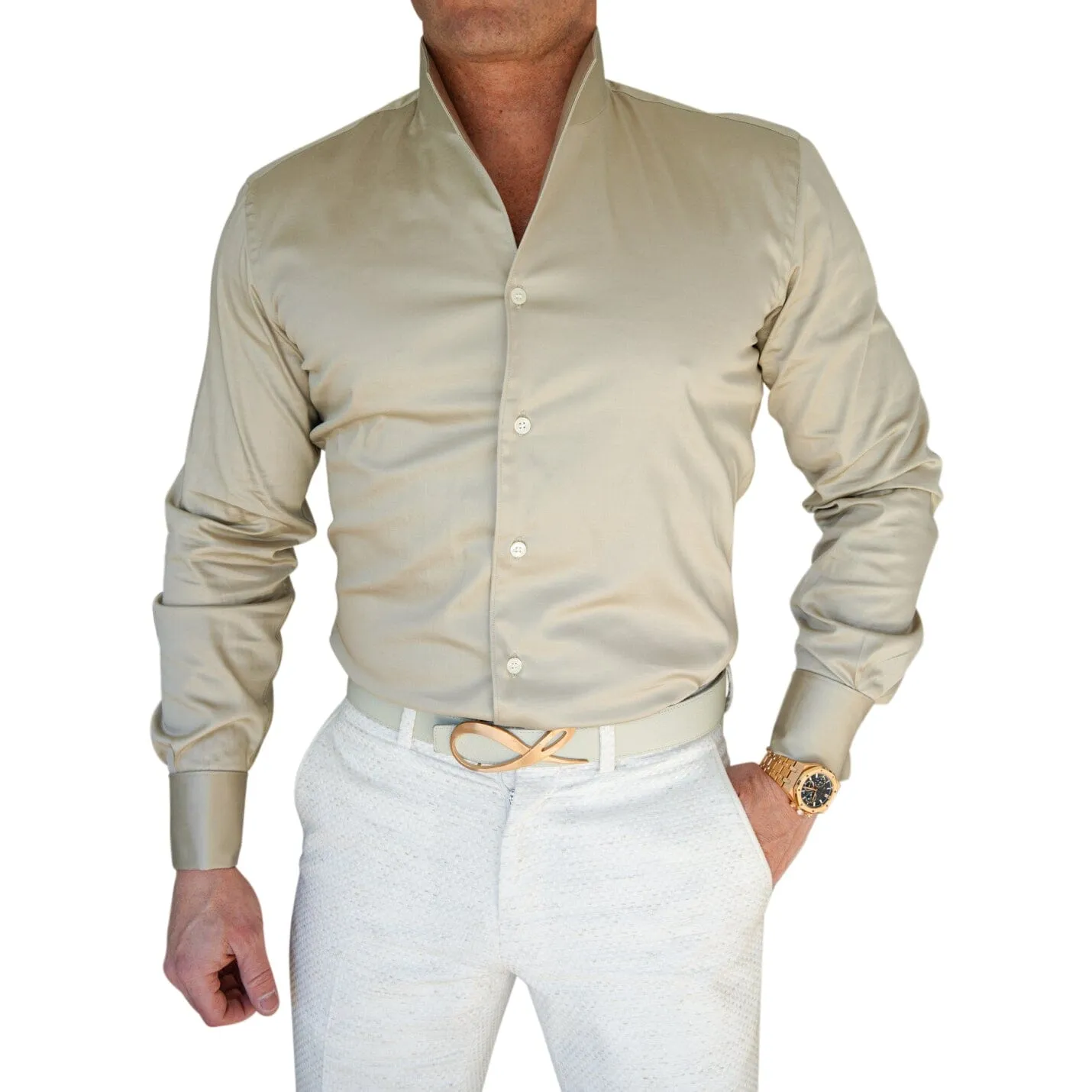 Nude Solopezzo Dress Shirt