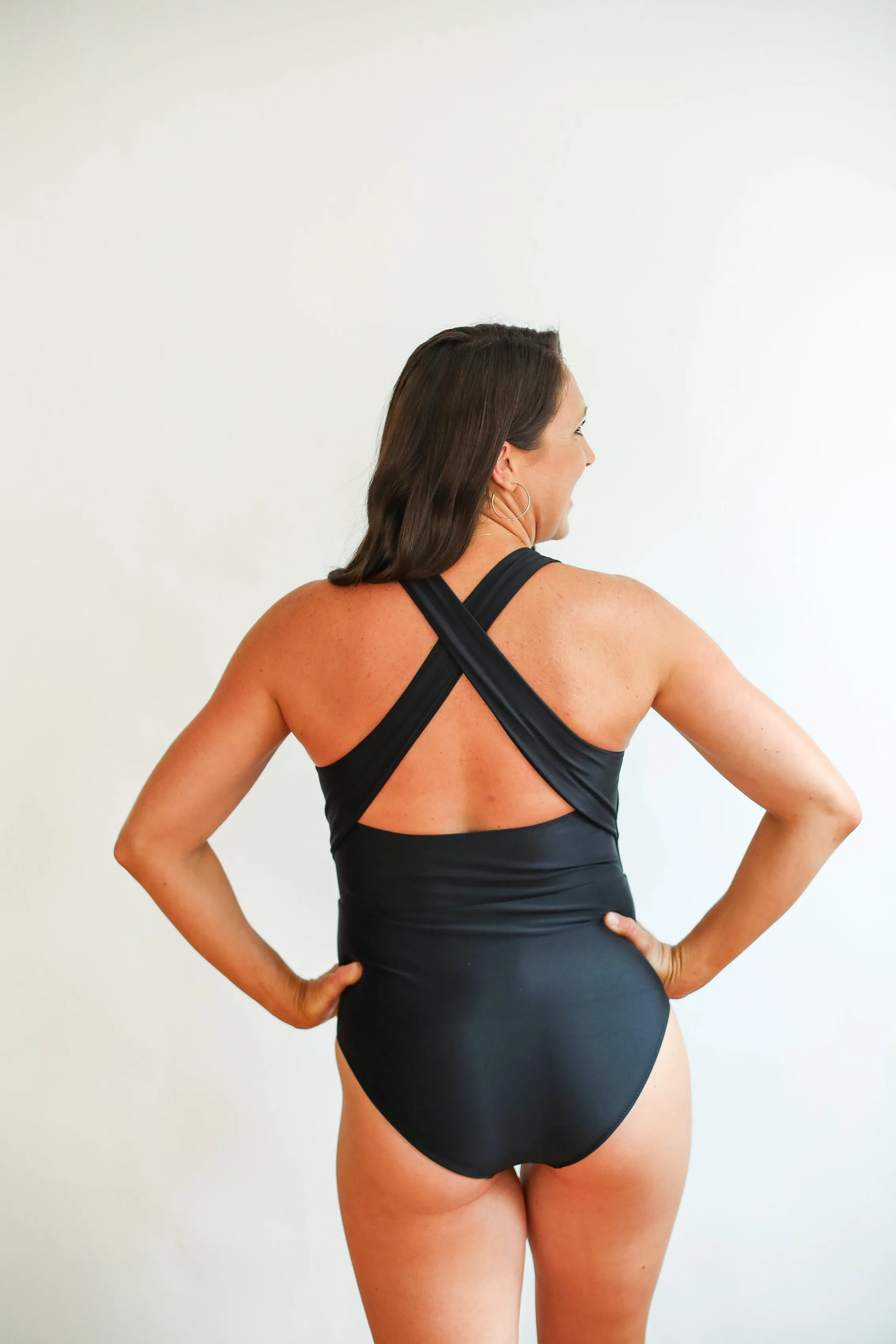One Piece Zip Up Breastfeeding Swimsuit
