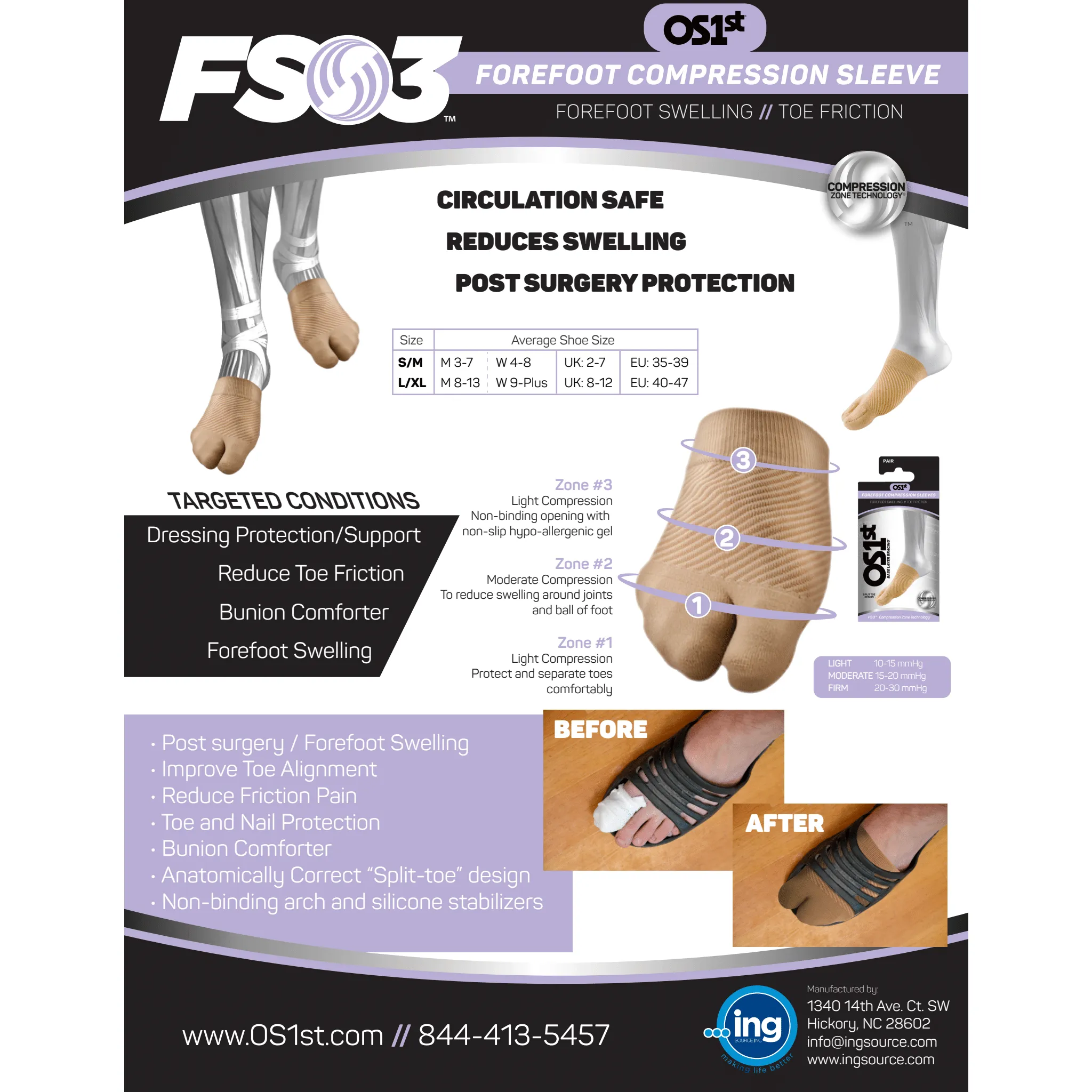 OS1st FS3 Bunion Brace