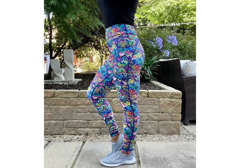 Painted Love leggings with pockets