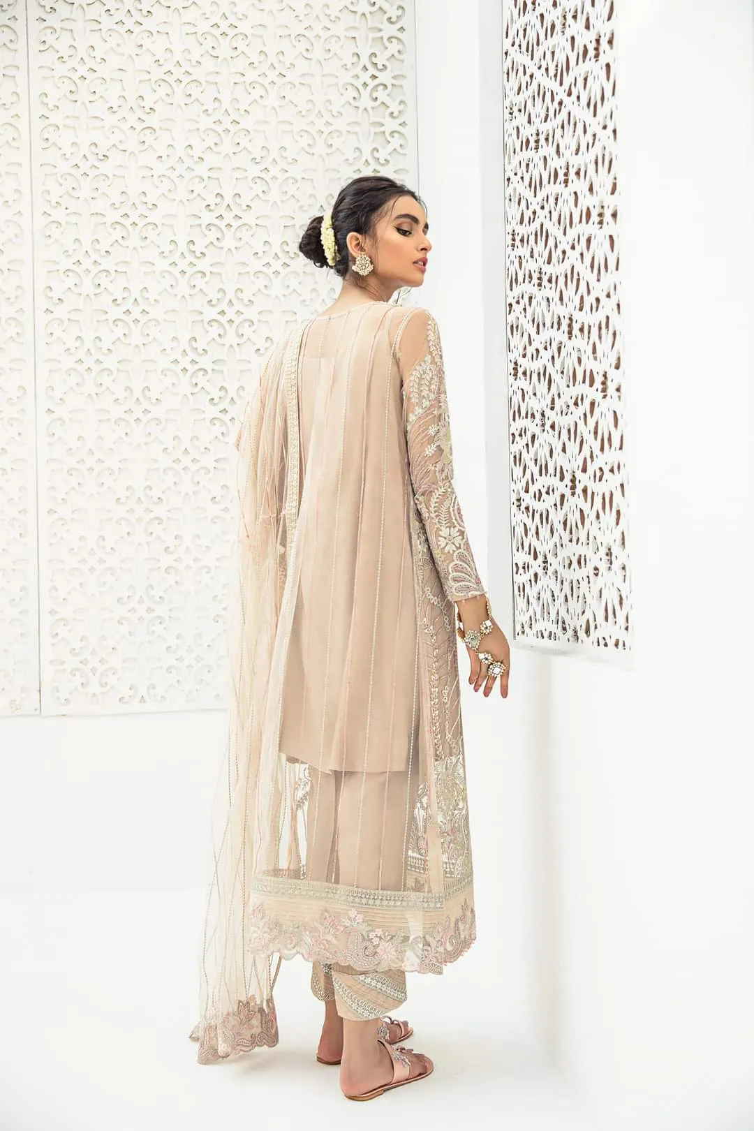 Pakistani Latest Party Dress with Embroidery #Y6028