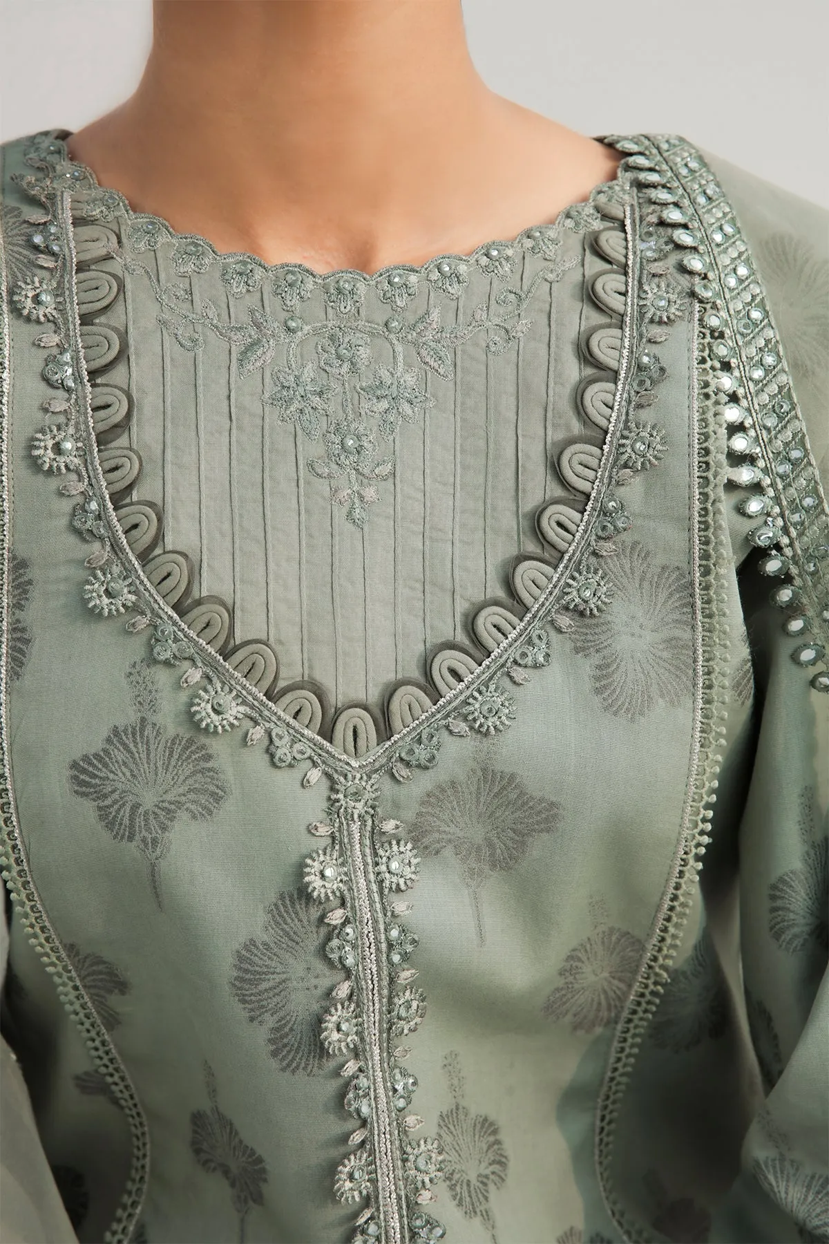 Pakistani Long Kameez Salwar and Dupatta Party Wear