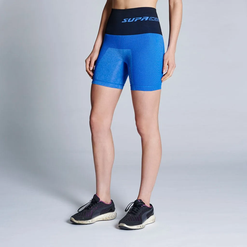 Patented Women's CORETECH® Injury Recovery and after birth (Postpartum) Compression Shorts (Blue)