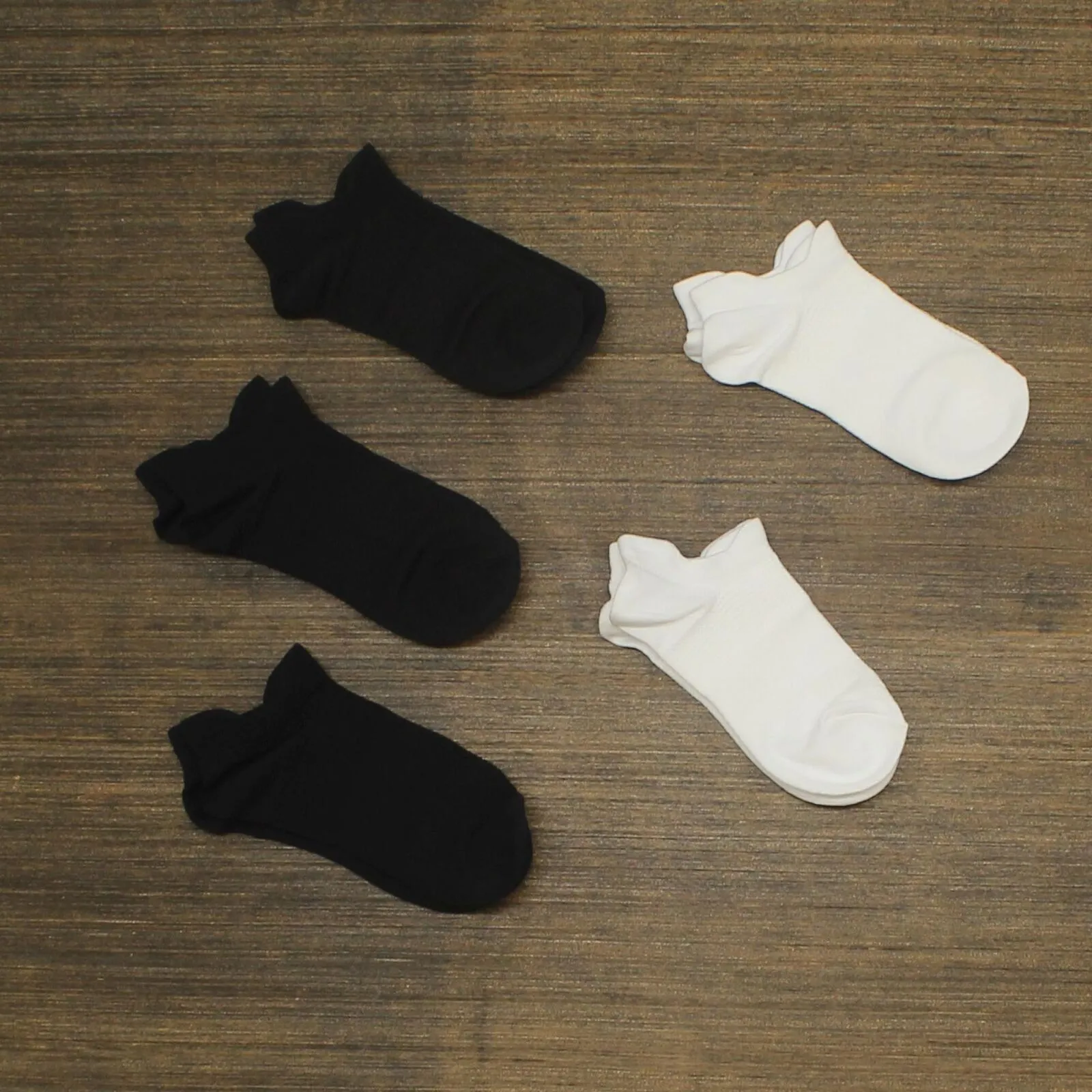 Peds 5-Pack Ultra Low No Show Tab Liner Athletic Socks Black / White