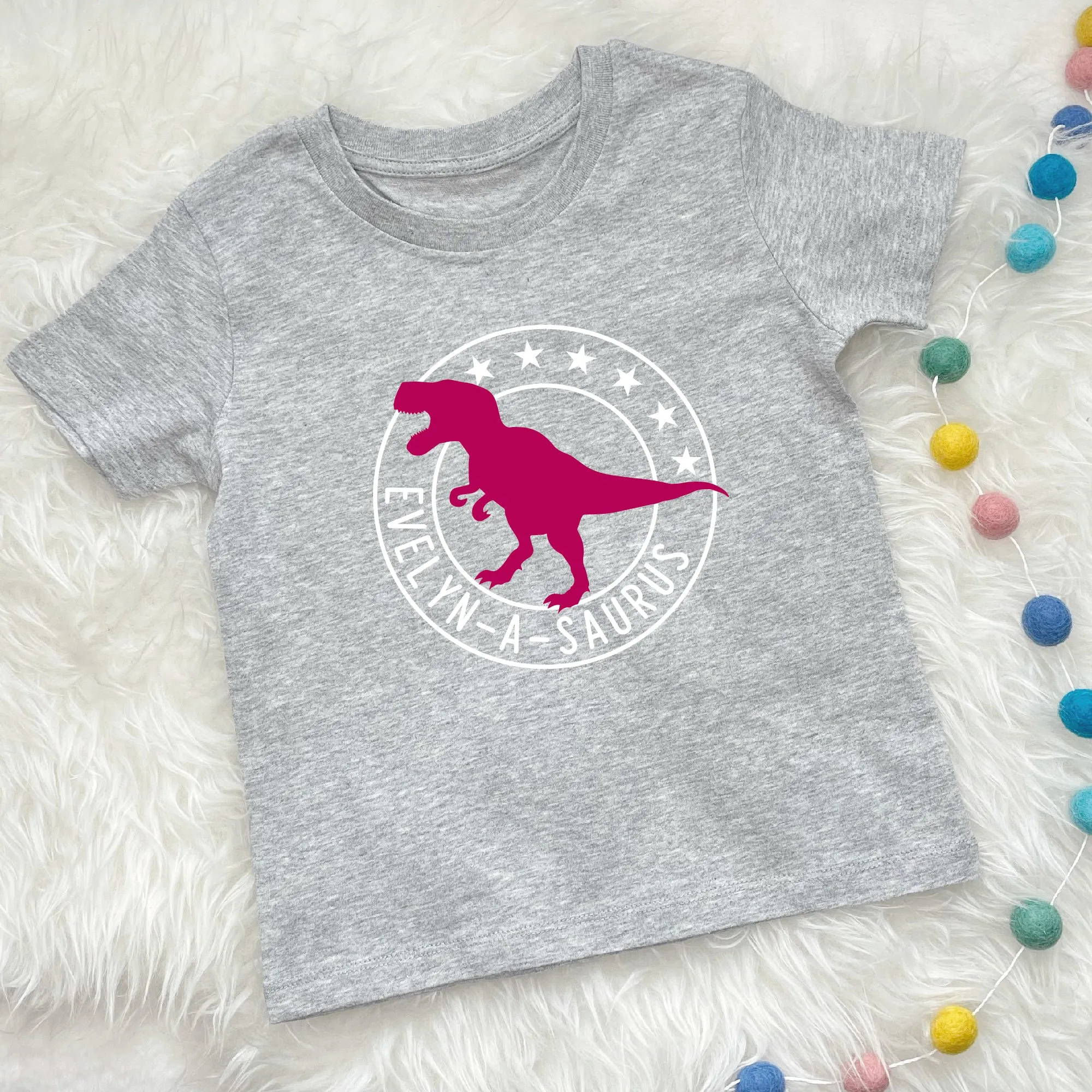 Personalised Dinosaur Kids T Shirt