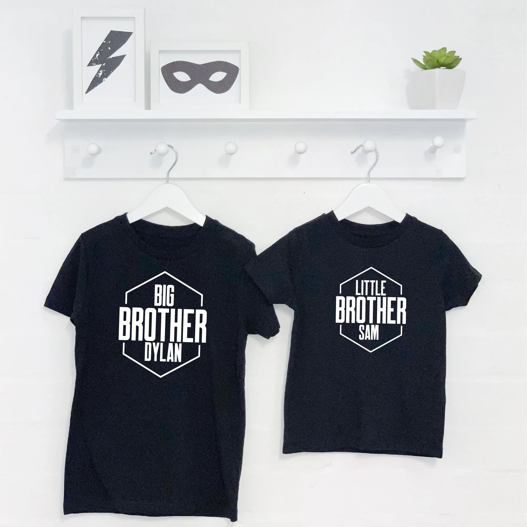 Personalised Hexagon Brother And Sister Set