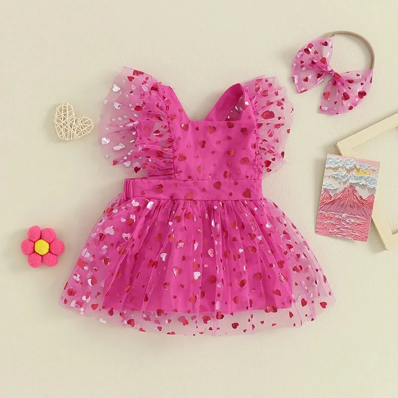 Pink Heart Tutu Dress