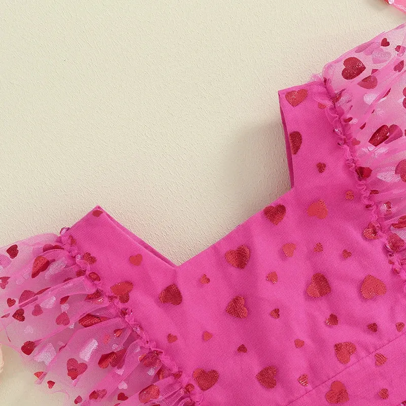 Pink Heart Tutu Dress