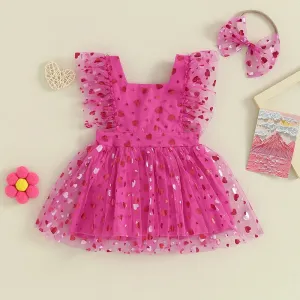 Pink Heart Tutu Dress