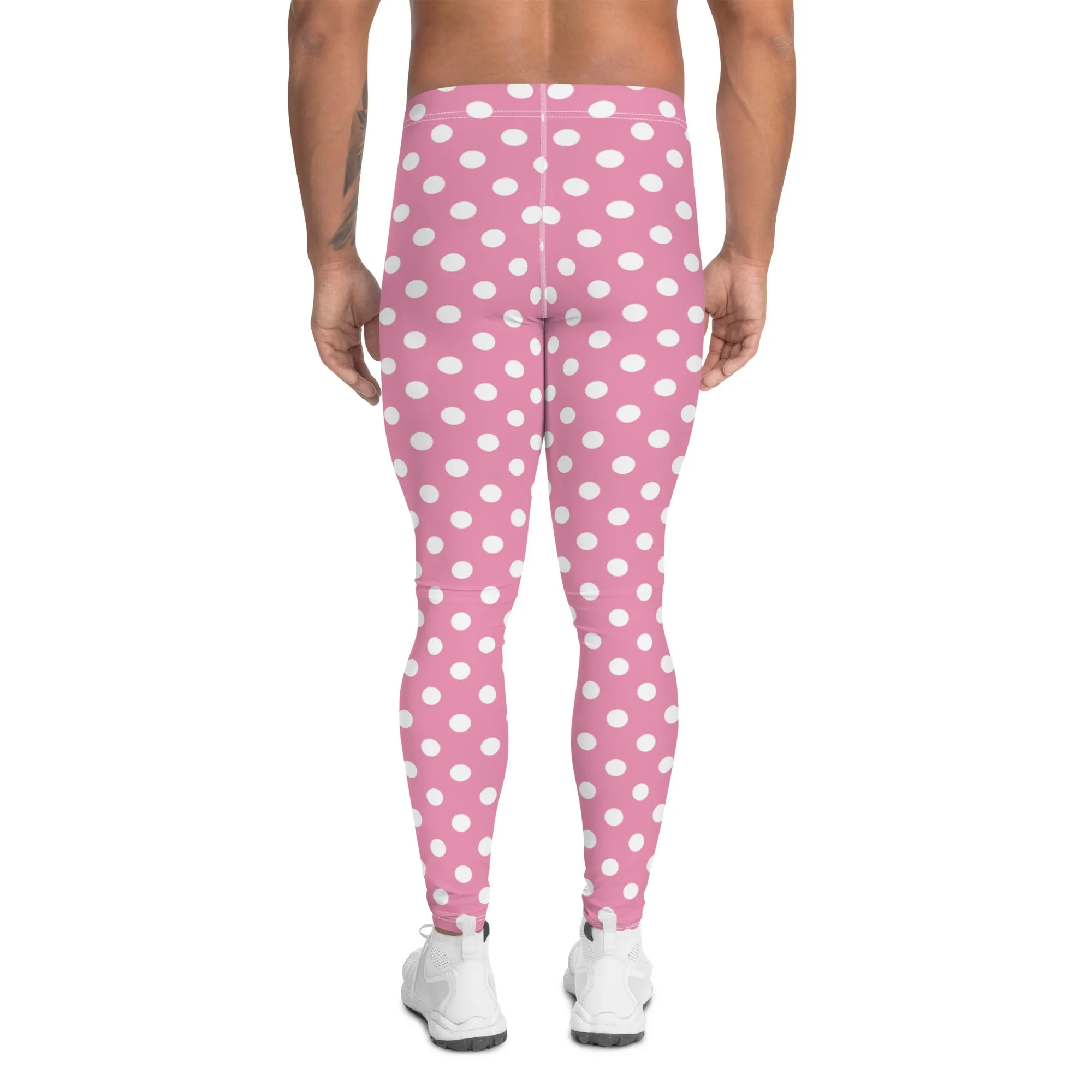Pink Polka Dot Men's Leggings