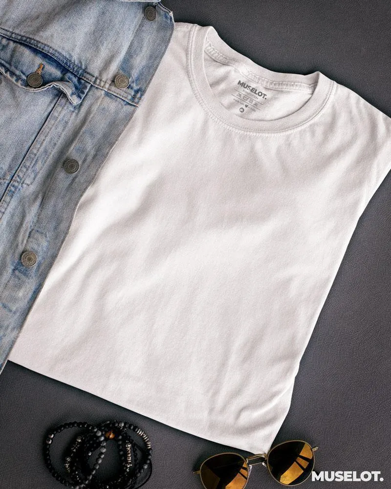 Plain white t shirt for men