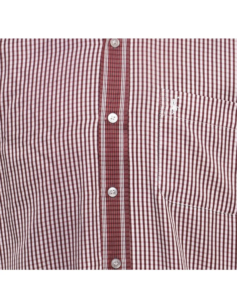 Polo Ralph Lauren White & Maroon Checked Shirt - XL