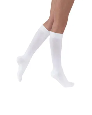 PR/1 JOBST ACTIVEWEAR WOMEN, KNEE HIGH , 30-40MMHG, MD, COOL WHITE, CLOSED TOE