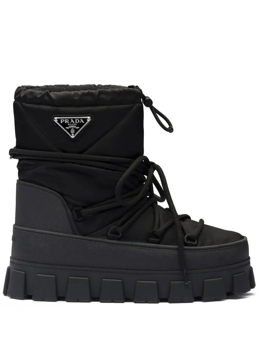 Prada logo-plaque snow boots