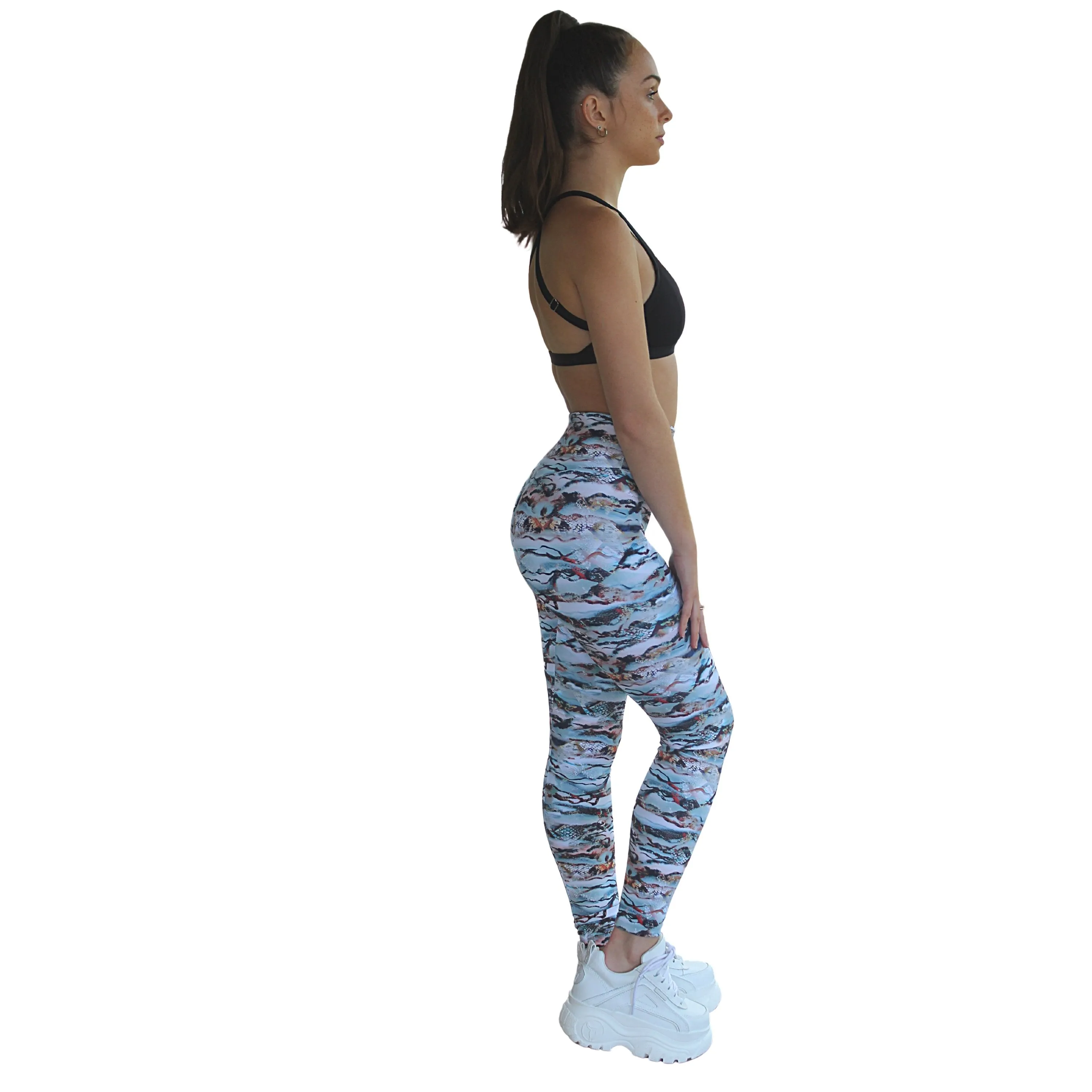 Prema Seamless High Rise Yoga Leggings - Coral Reef Print