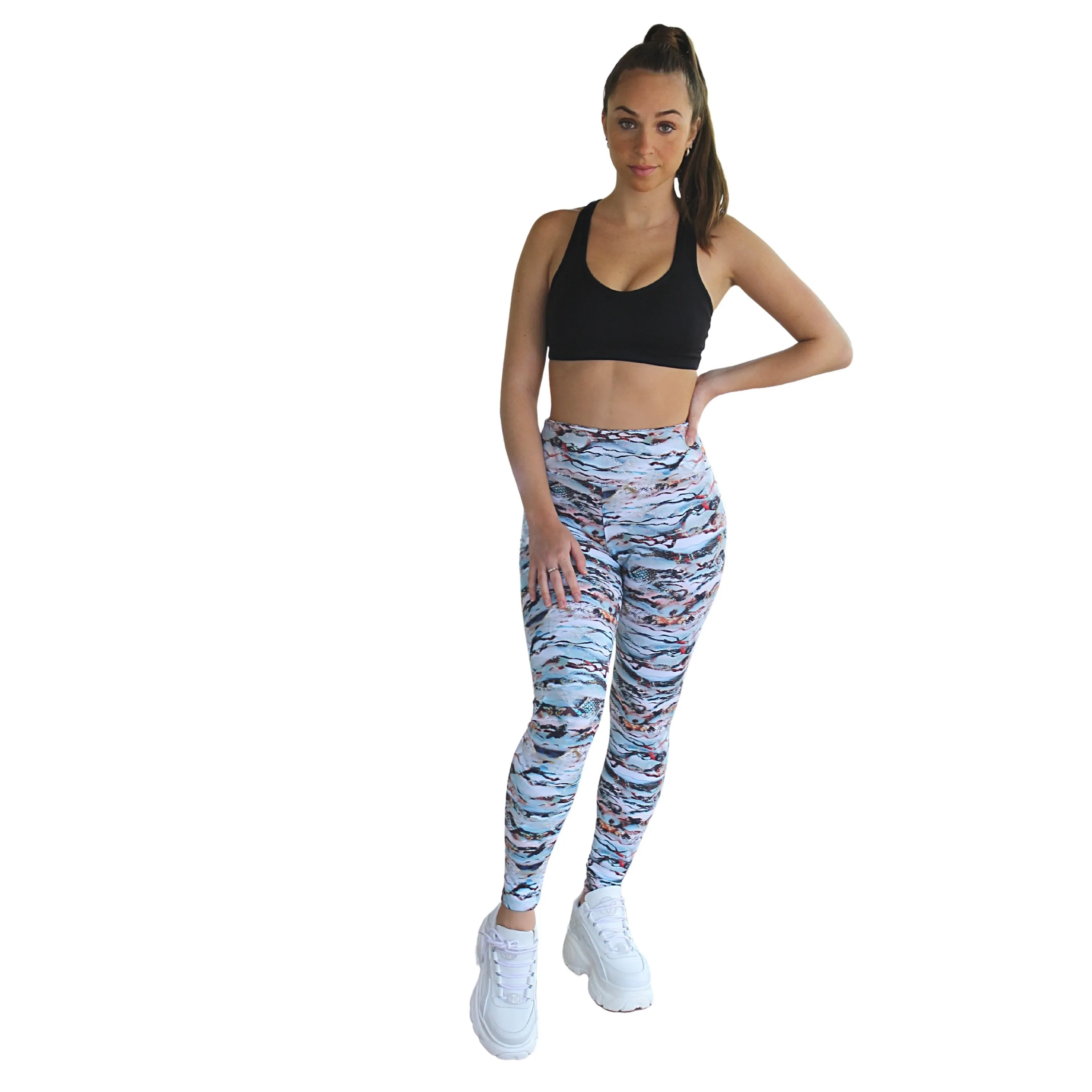 Prema Seamless High Rise Yoga Leggings - Coral Reef Print
