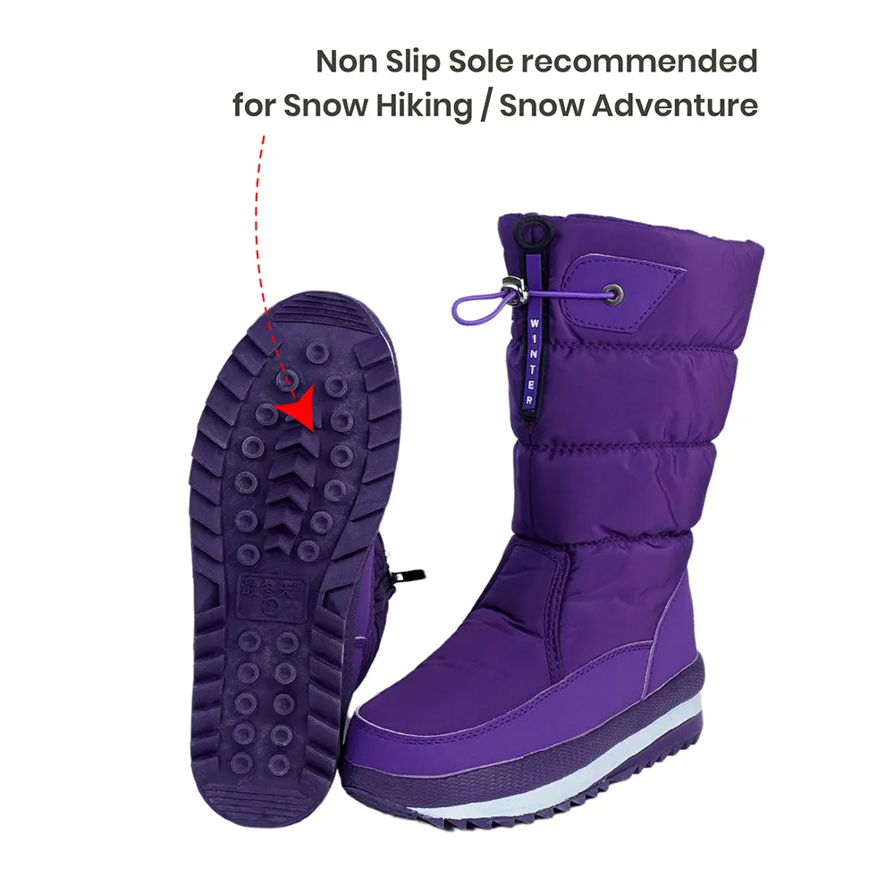 Purple Amethyst, High Rise waterproof Winter Snow Boots for Women for minus temperature