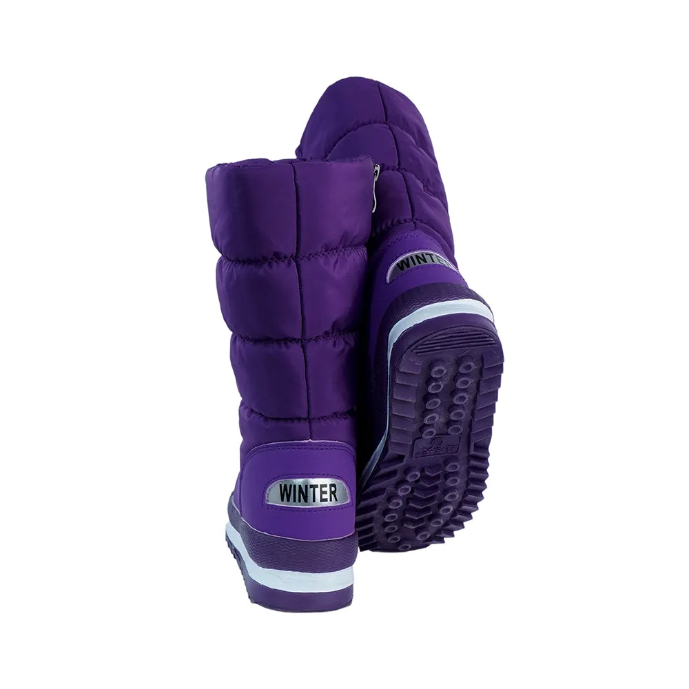 Purple Amethyst, High Rise waterproof Winter Snow Boots for Women for minus temperature