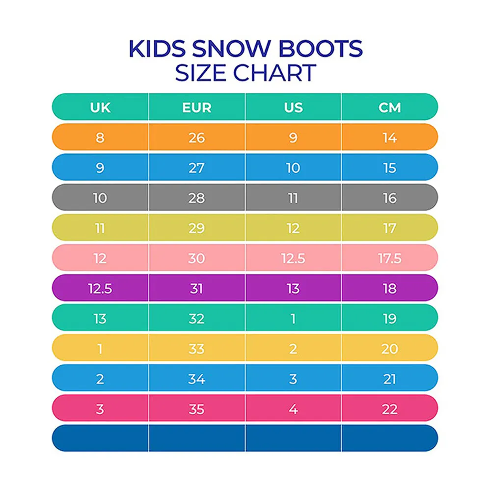 Purple Snowflake Waterproof Winter Snow Boots for Kids for Minus Degree Temperature