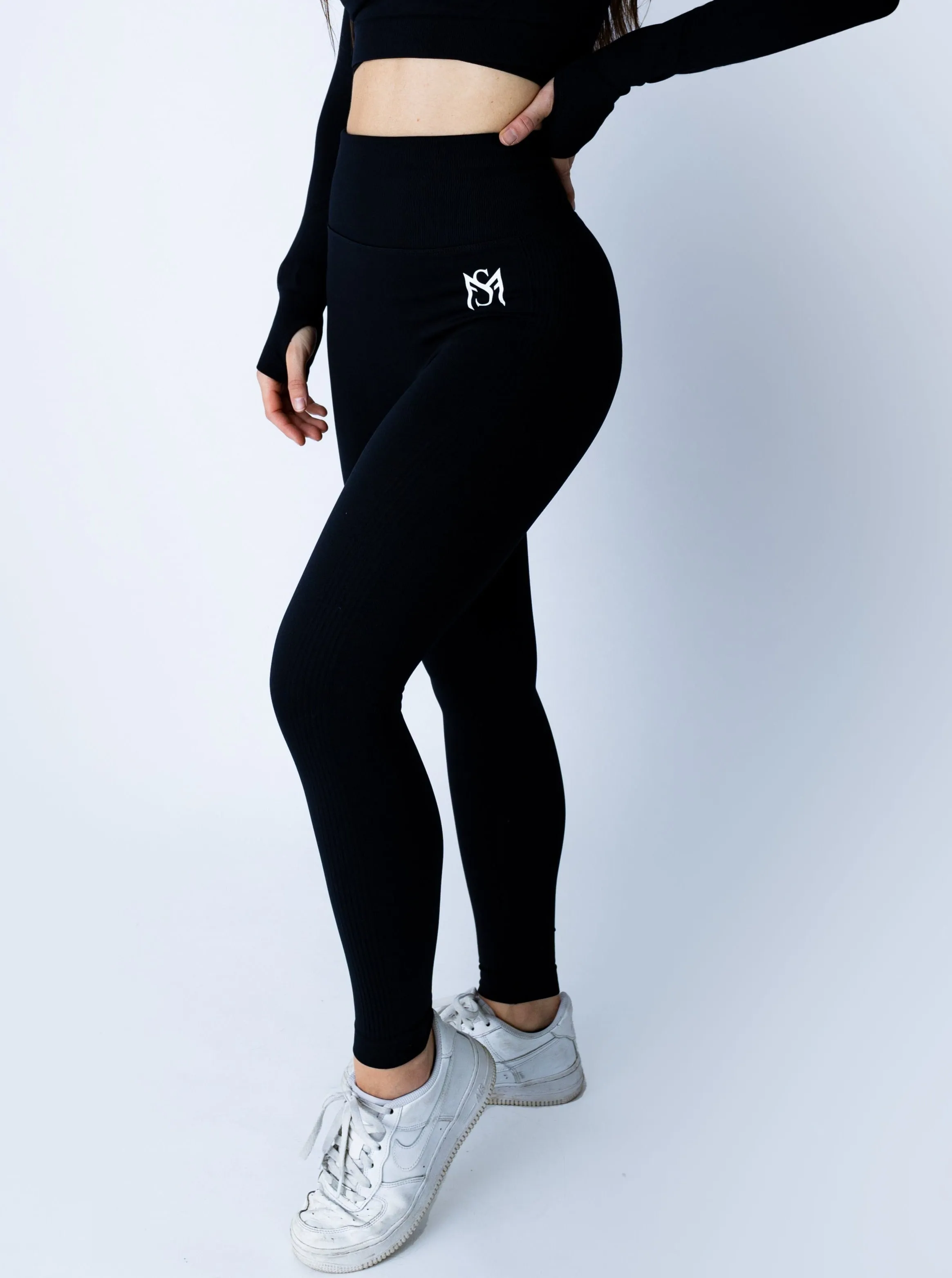 Push Up Collection Black Set Long Sleeve