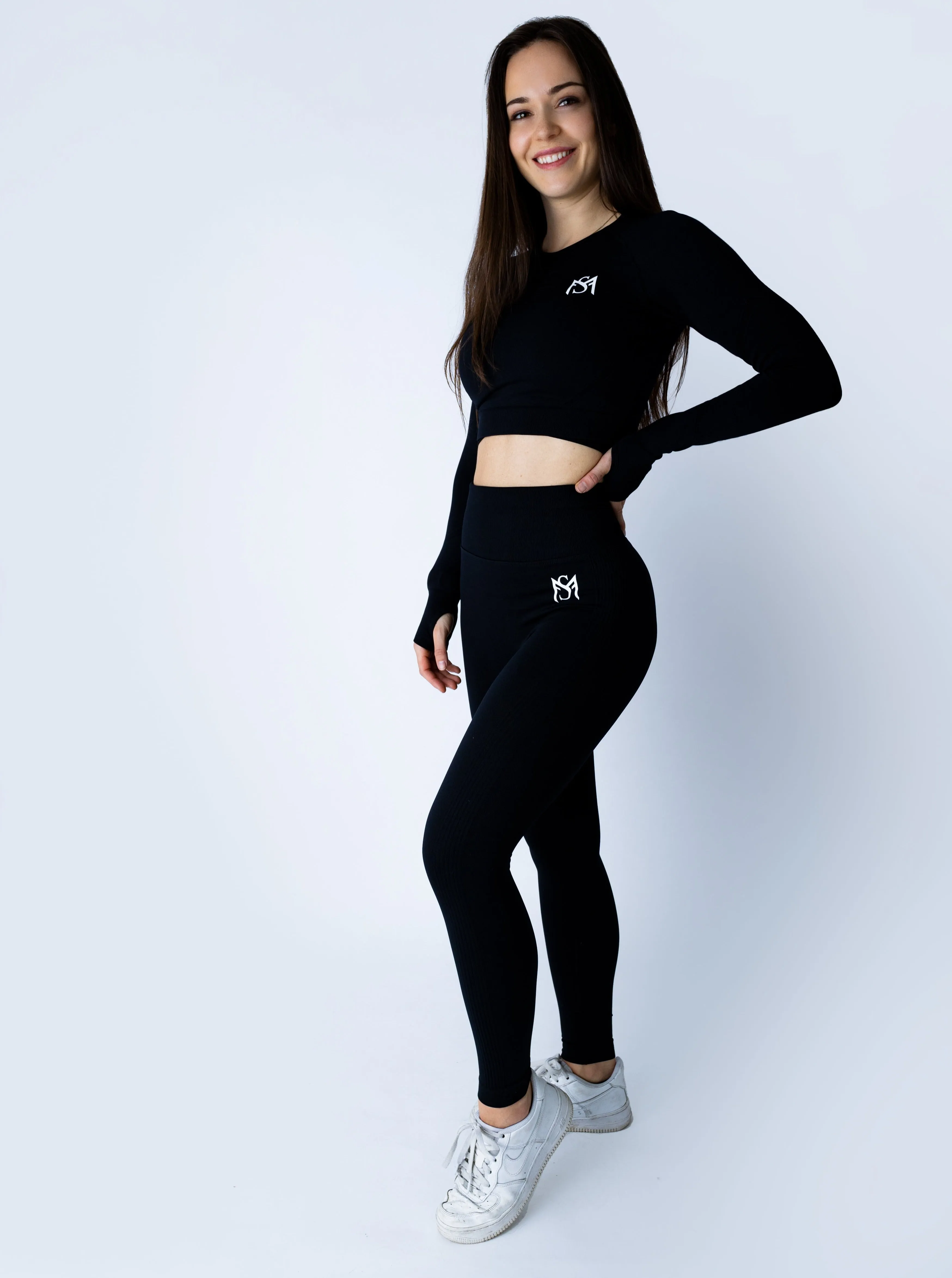 Push Up Collection Black Set Long Sleeve