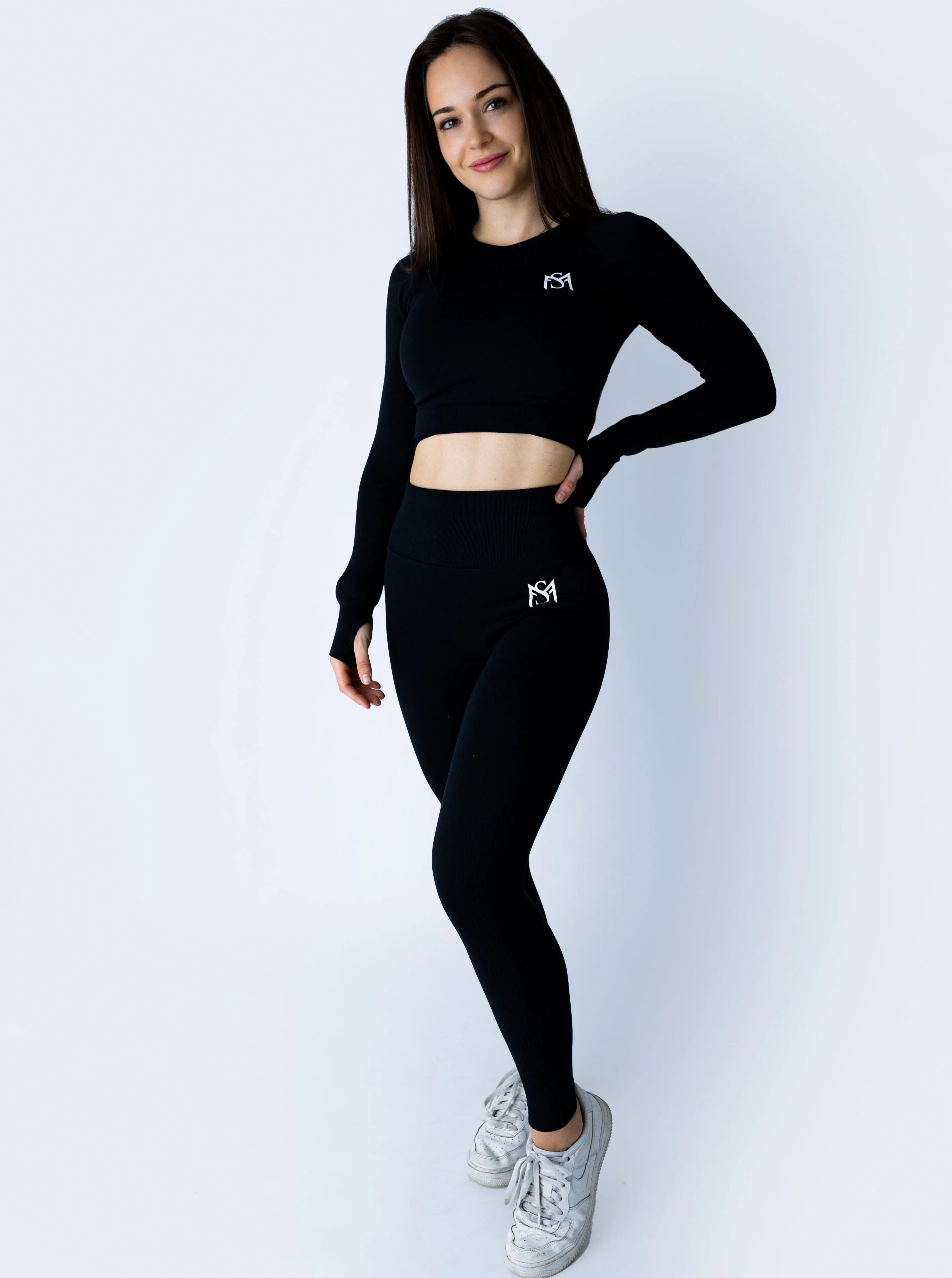 Push Up Collection Black Set Long Sleeve