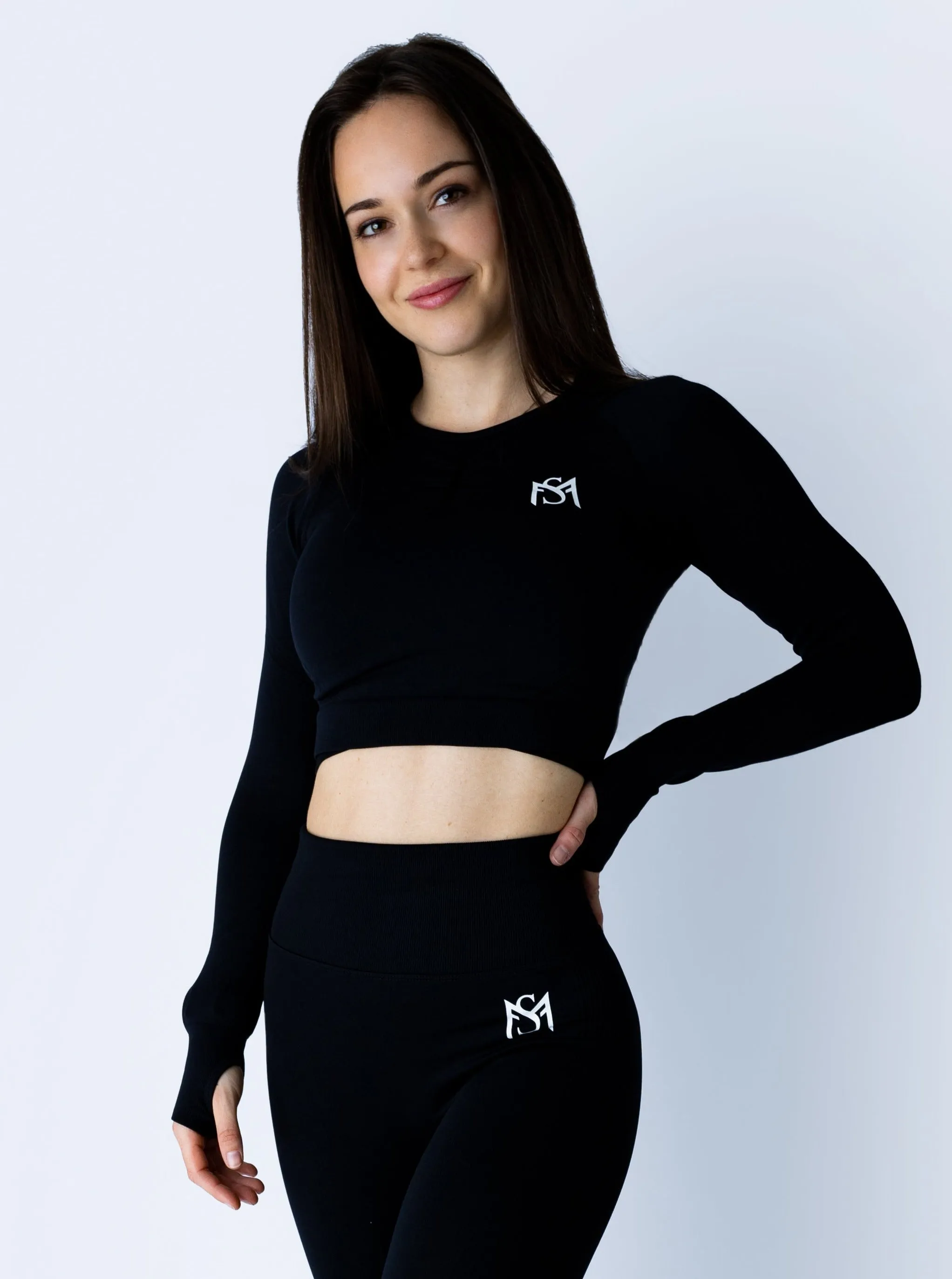 Push Up Collection Black Set Long Sleeve