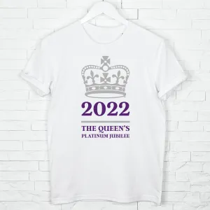 Queen's 2022 Platinum Jubilee Adult T Shirt With Crown