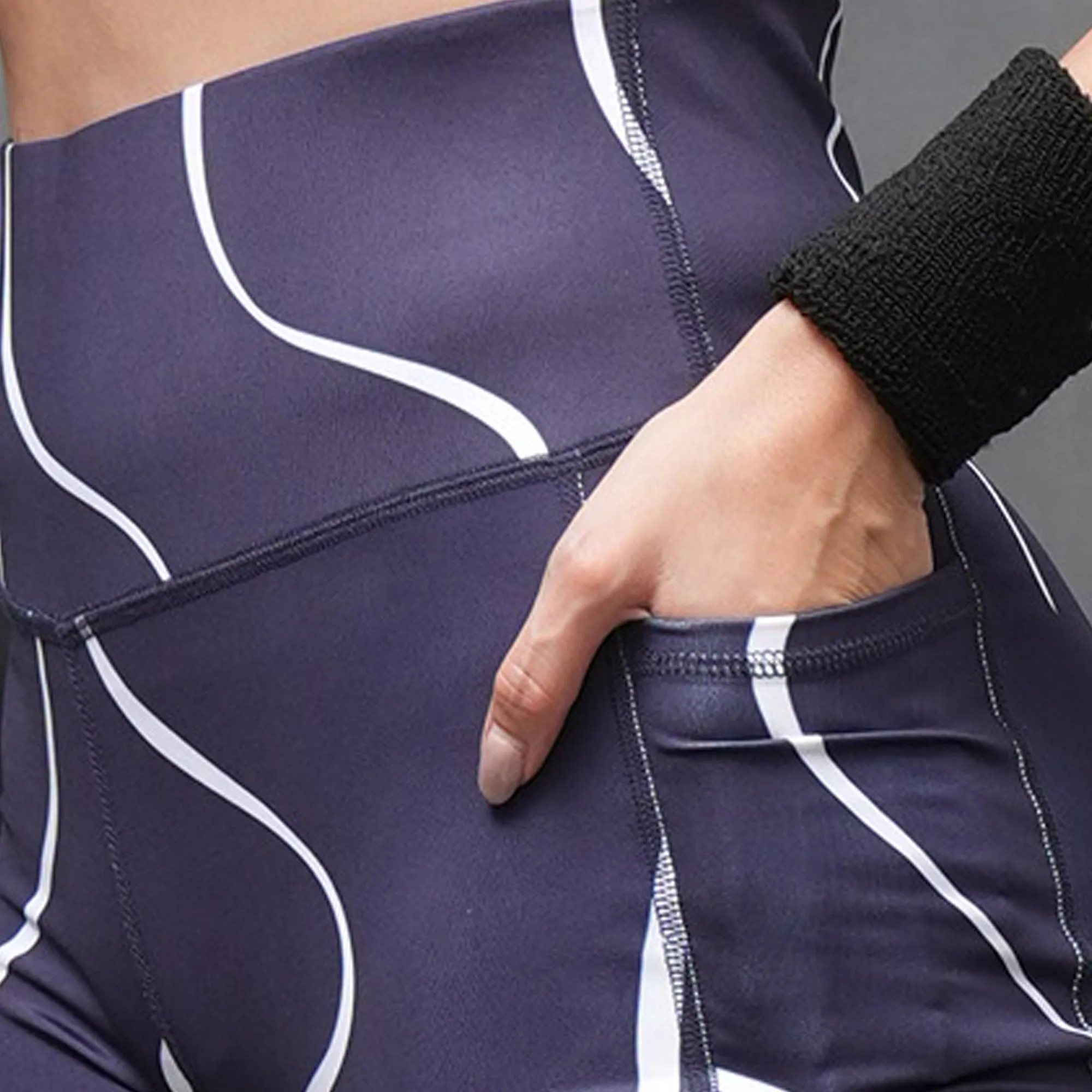 Quick-Dry Printed Sports Bra & High Waist Legging Set