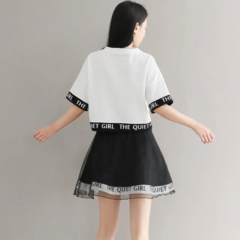 "THE QUIET GIRL" TOP   SKIRT TWO-PIECE SUIT D072010
