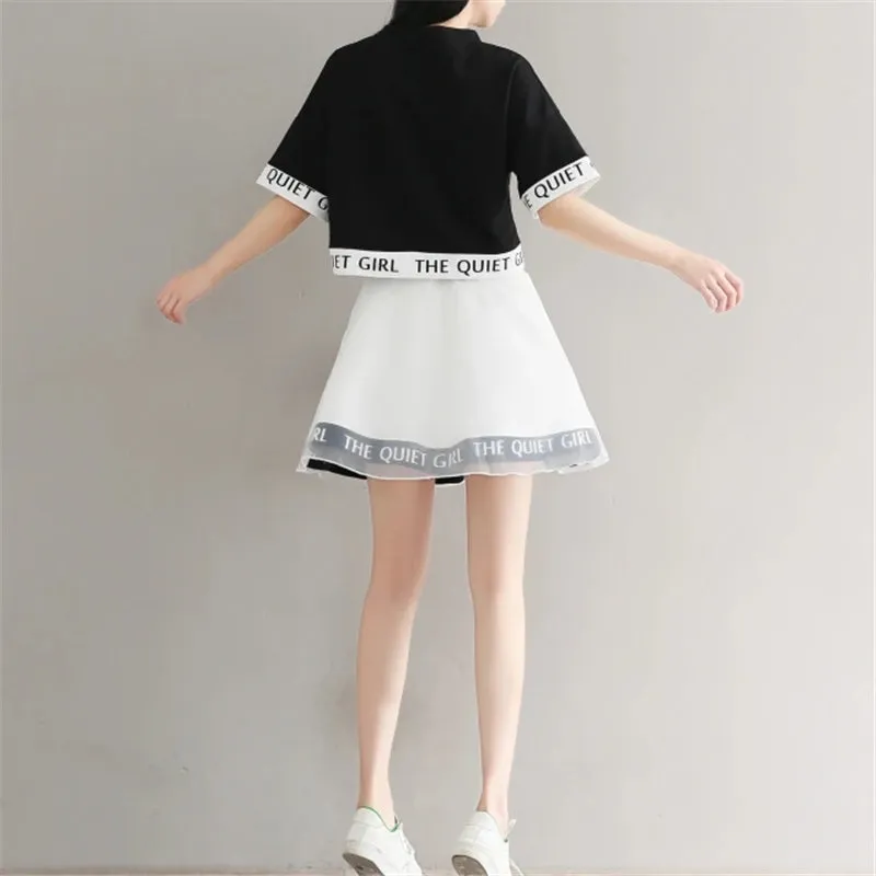 "THE QUIET GIRL" TOP   SKIRT TWO-PIECE SUIT D072010