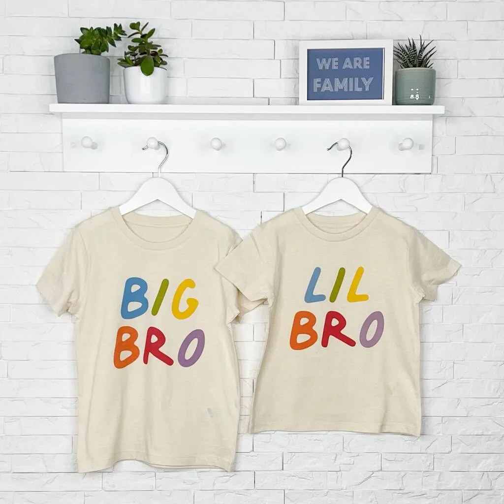 Rainbow Matching Sibling T Shirt Set