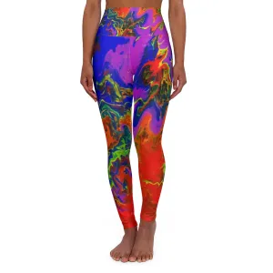 Rainbow Pour High Waisted Yoga Leggings