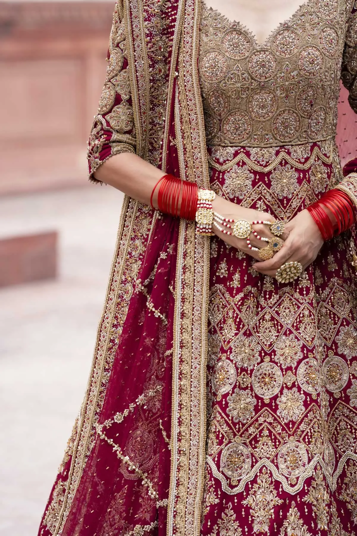Red Lehenga Blouse Design Bridal Wear Pakistani Wedding Dresses