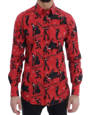Red MAMBO Slim Fit GOLD Shirt