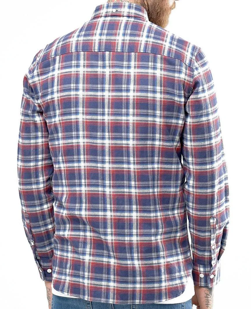 Redwater Long Sleeve Brushed Cotton Check Shirt
