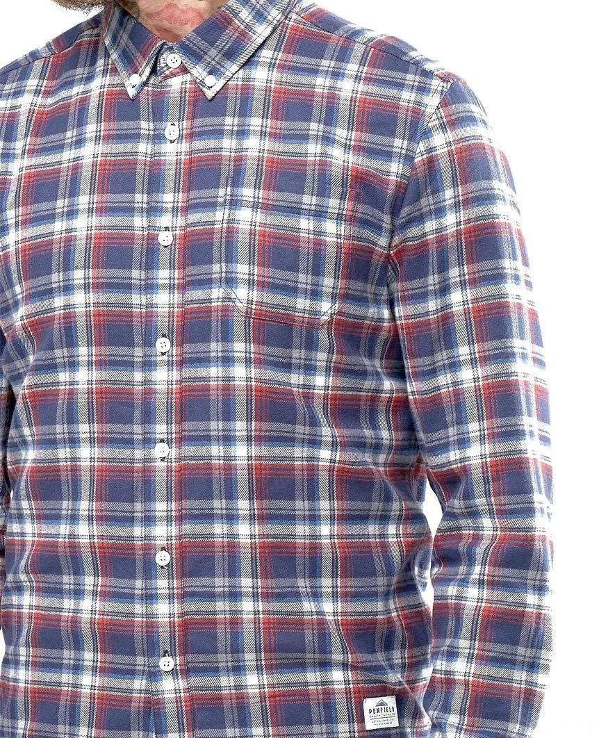 Redwater Long Sleeve Brushed Cotton Check Shirt