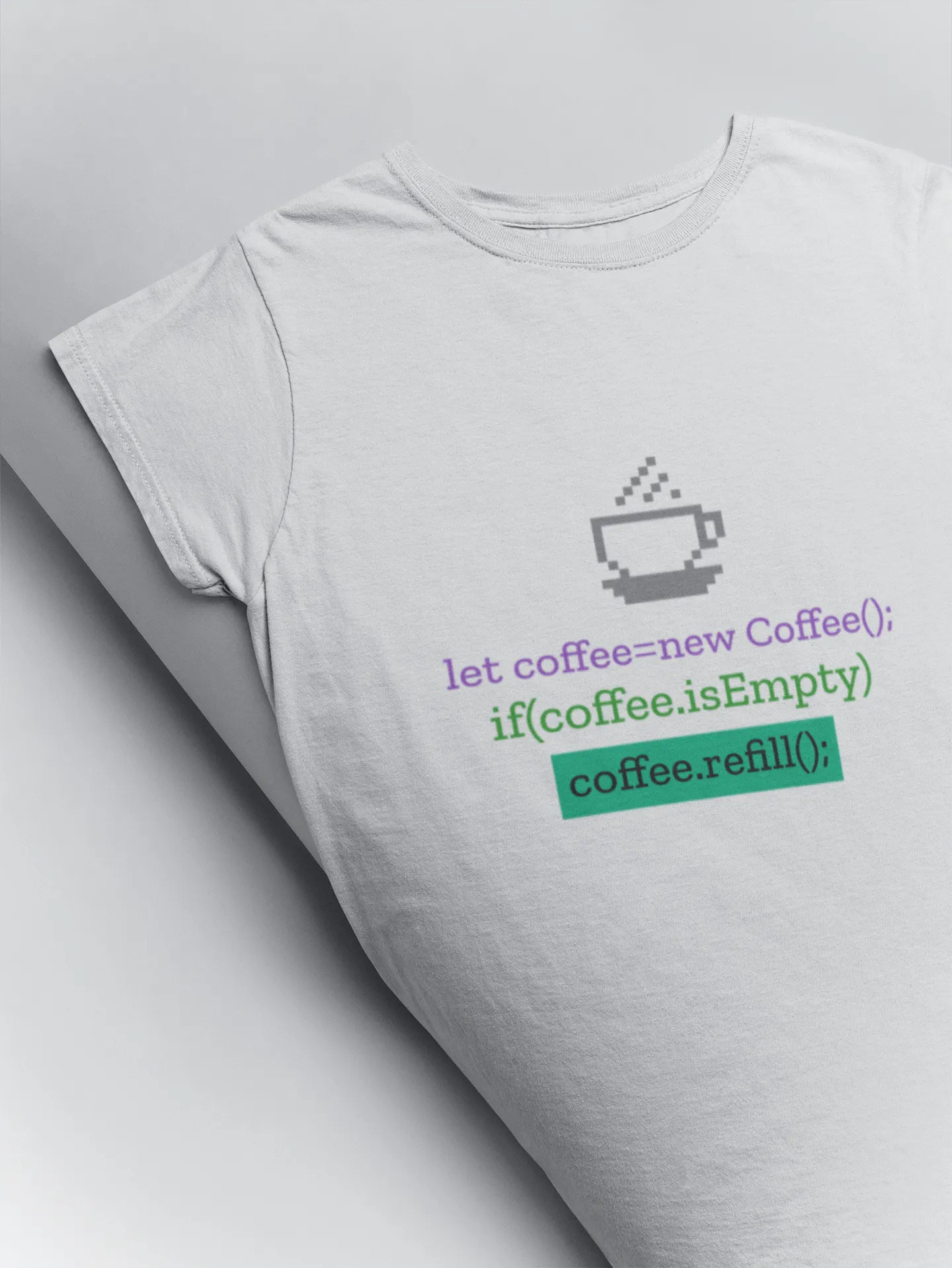 Refill coffee script printed t shirt