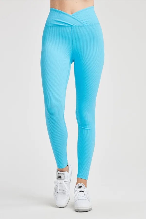 Ribbed Veronica Legging - Blue