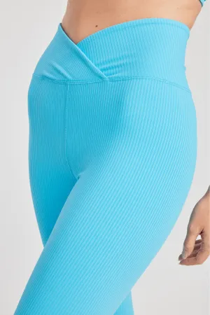 Ribbed Veronica Legging - Blue