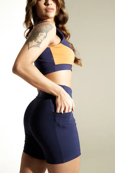 Rise Energy Performance Sports Bra - Women's Square Neck Top with Removable Cups for Activewear
