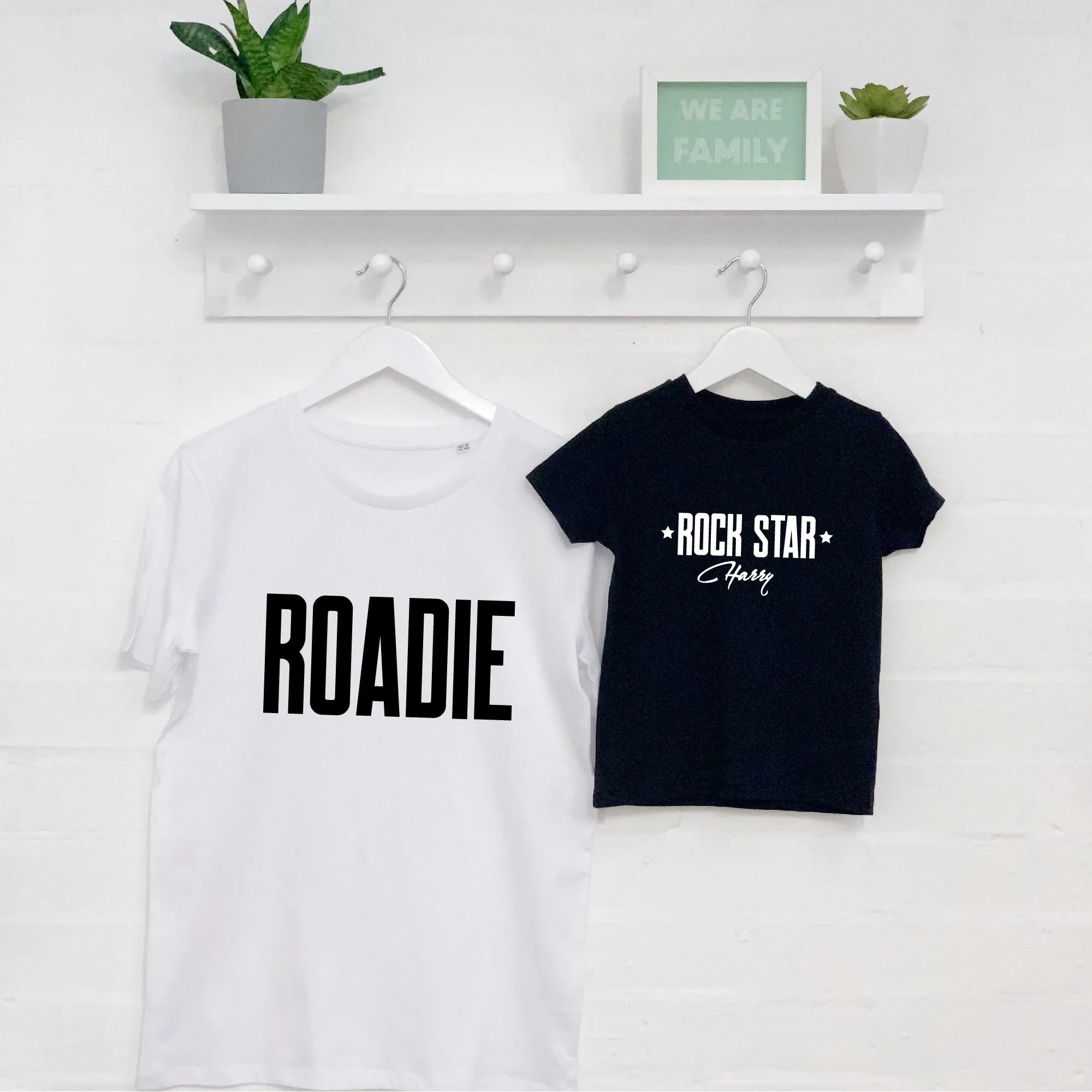 Rockstar And Roadie Father And Child T Shirt Set