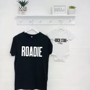 Rockstar And Roadie Father And Child T Shirt Set