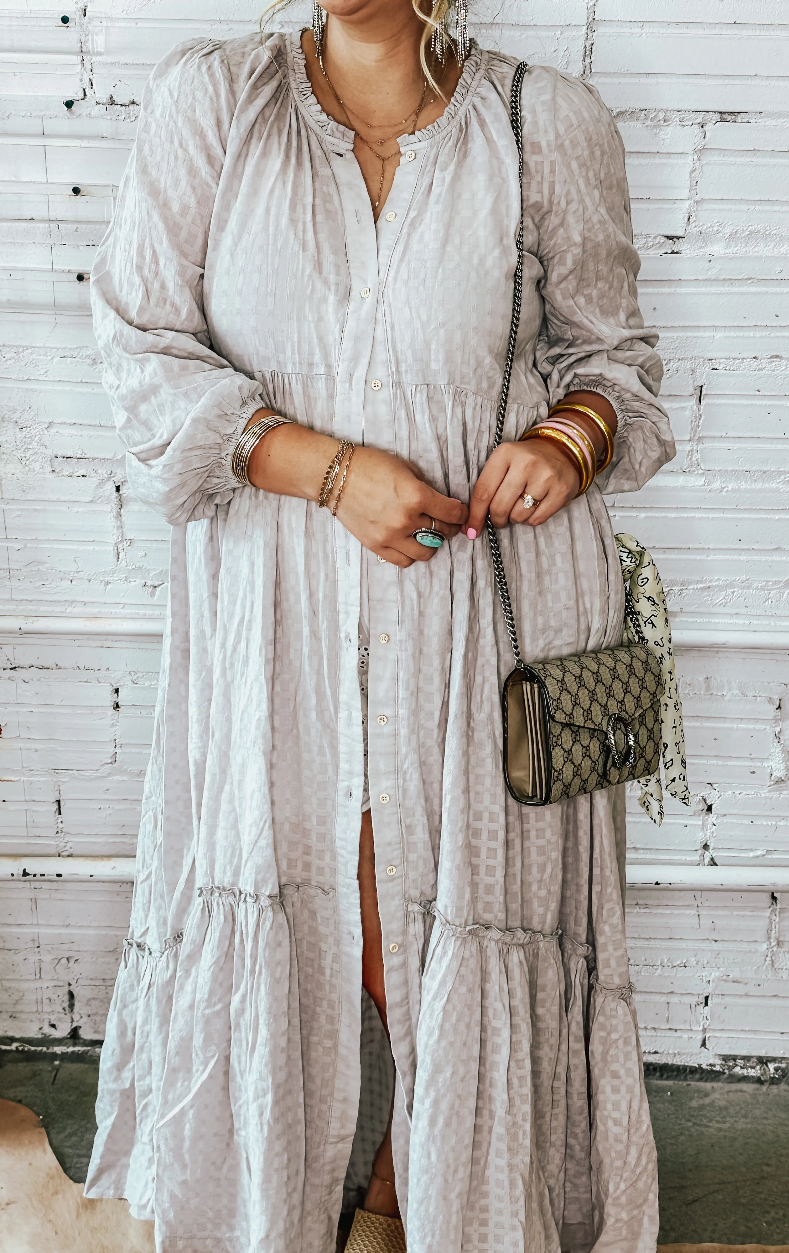 Rome Around Button Up Kimono Duster - Light Lavender