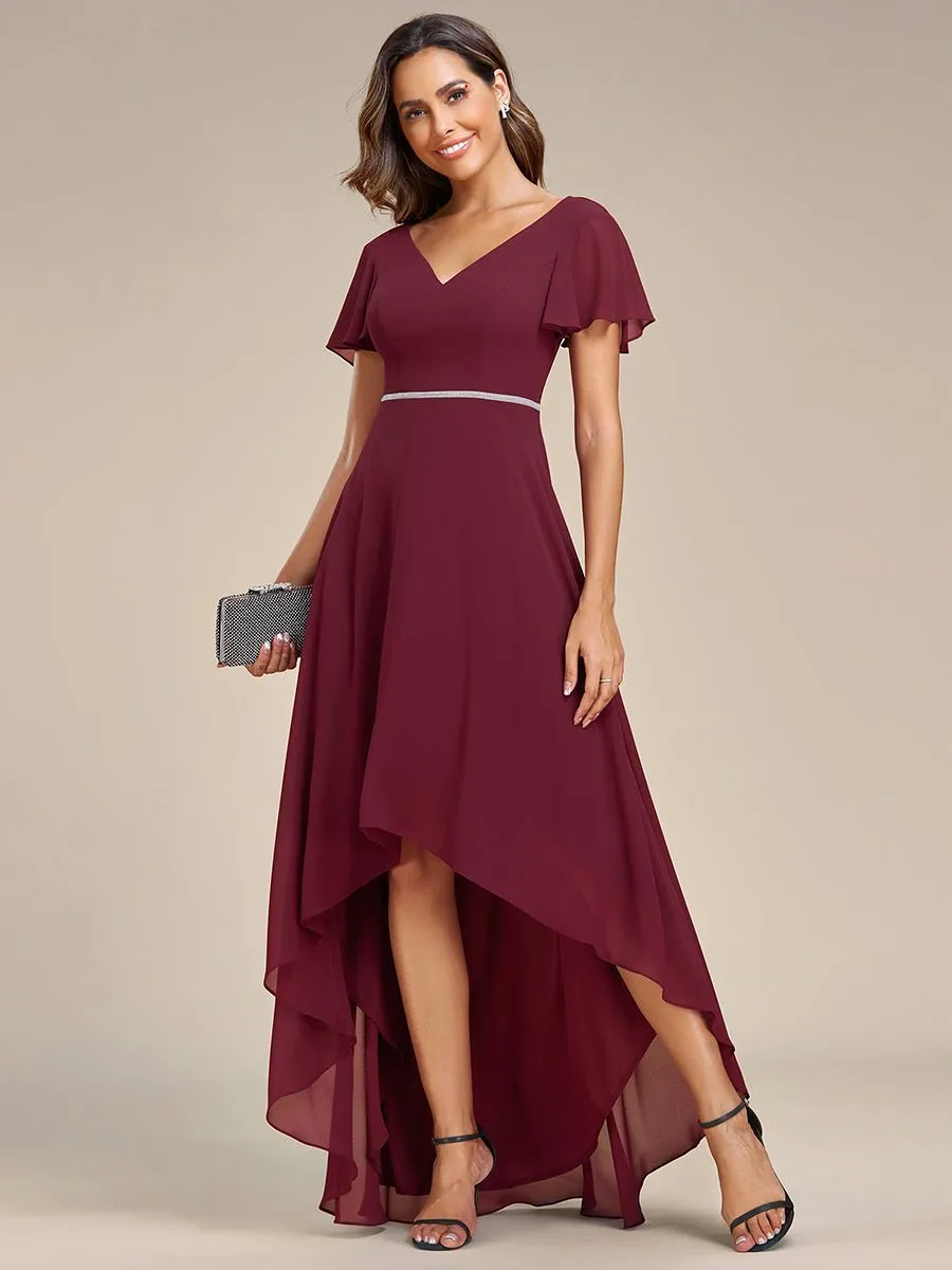 Roycebridal Sharn mother of the bride high low gown with sleeve
