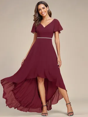 Roycebridal Sharn mother of the bride high low gown with sleeve